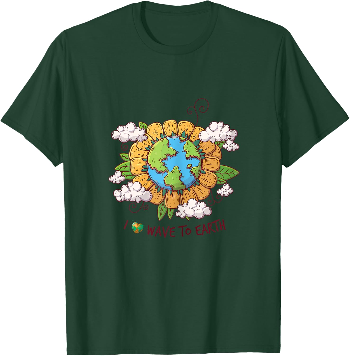 Artistic I Love Wave to Earth T-Shirt - T-Shirt | Forest