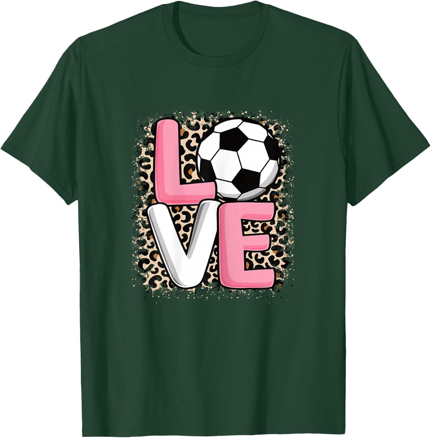 Love Soccer Women Girls Cute Soccer Player T-Shirt - T-Shirt | Forest