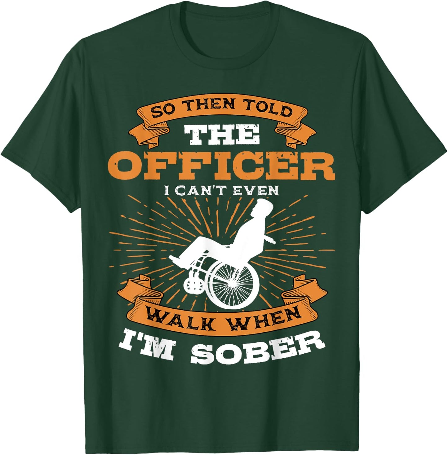 Paraplegic Disabled Person Paraplegia Wheelchair Paraparesis T-Shirt - T-Shirt | Forest