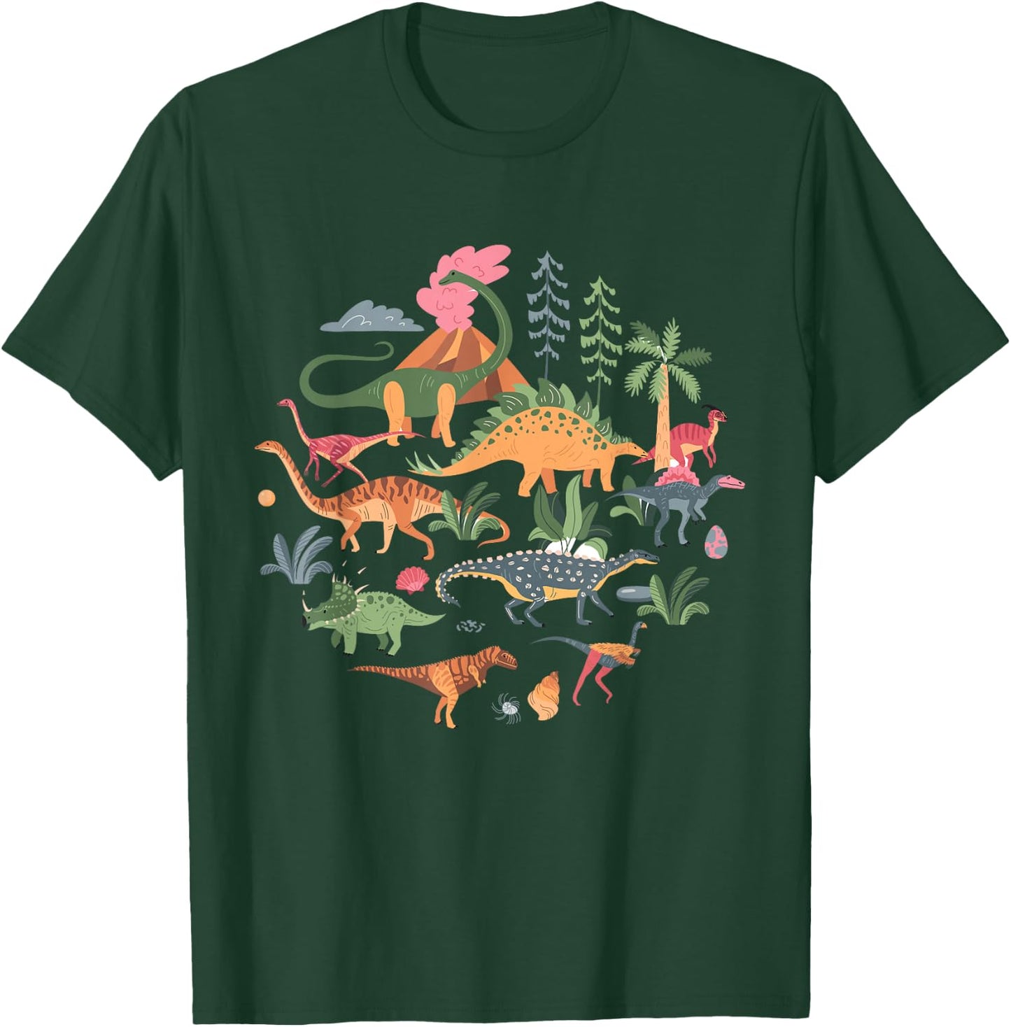 Cute Dinosaurs / Illustration - Dino Collection - Classic T-Shirt - T-Shirt | Forest