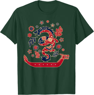Dragon Boat Racing Retro Look T-Shirt - T-Shirt | Forest
