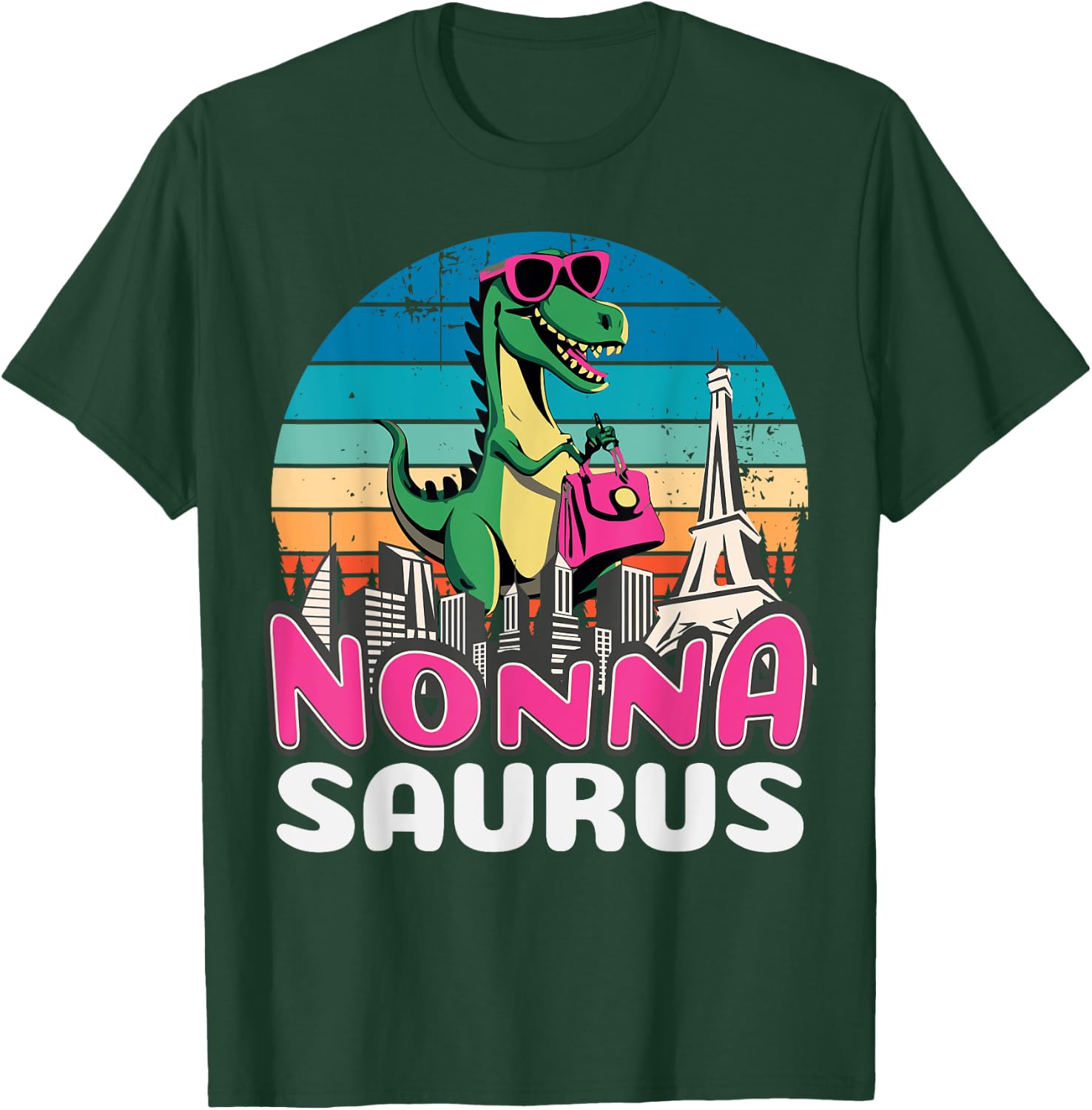 Nonnasaurus T Rex Dinosaur Nonna Saurus Family T-Shirt - T-Shirt | Forest