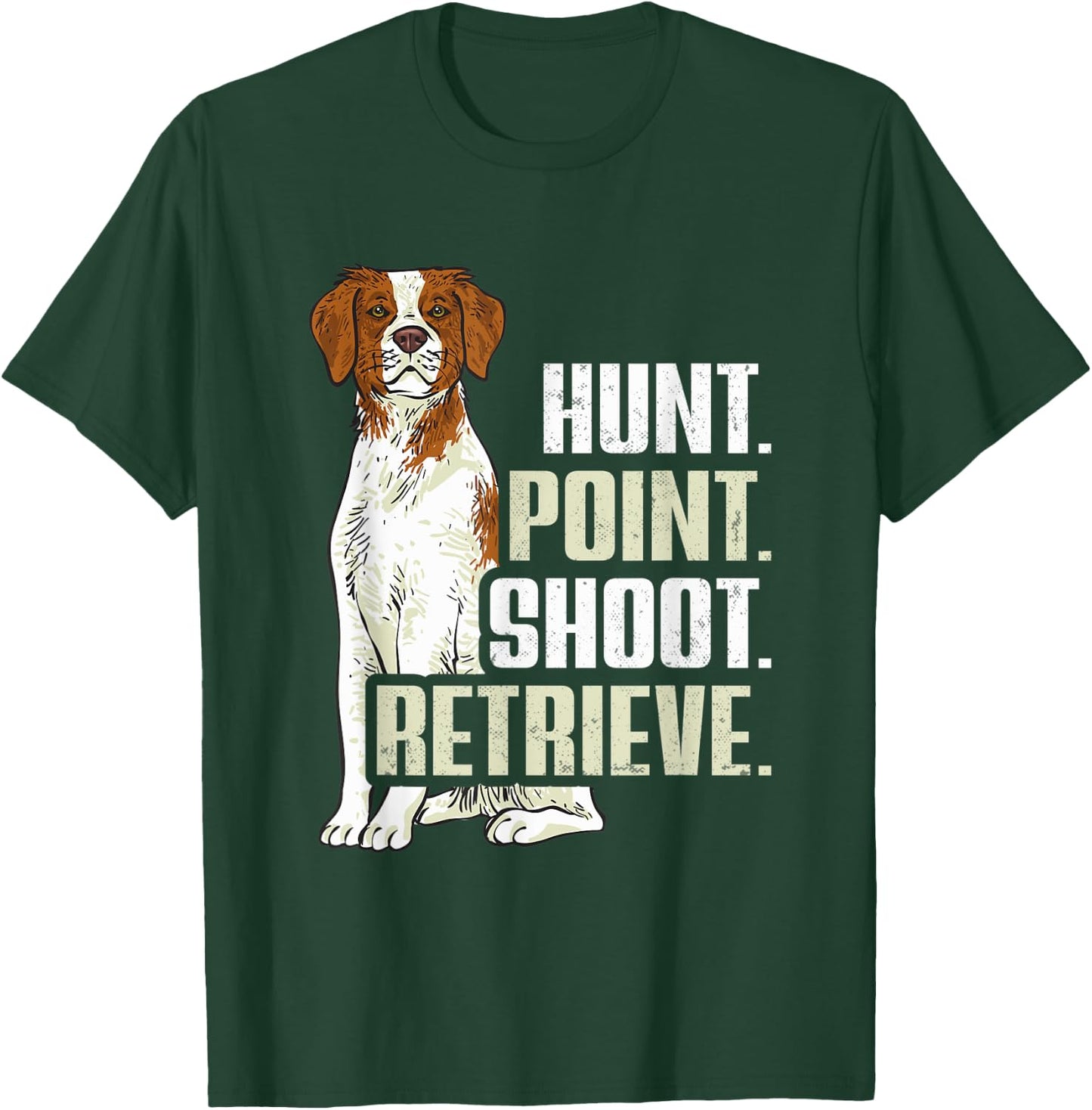 Brittany Spaniel Hunting Brittany Dog T-Shirt - T-Shirt | Forest