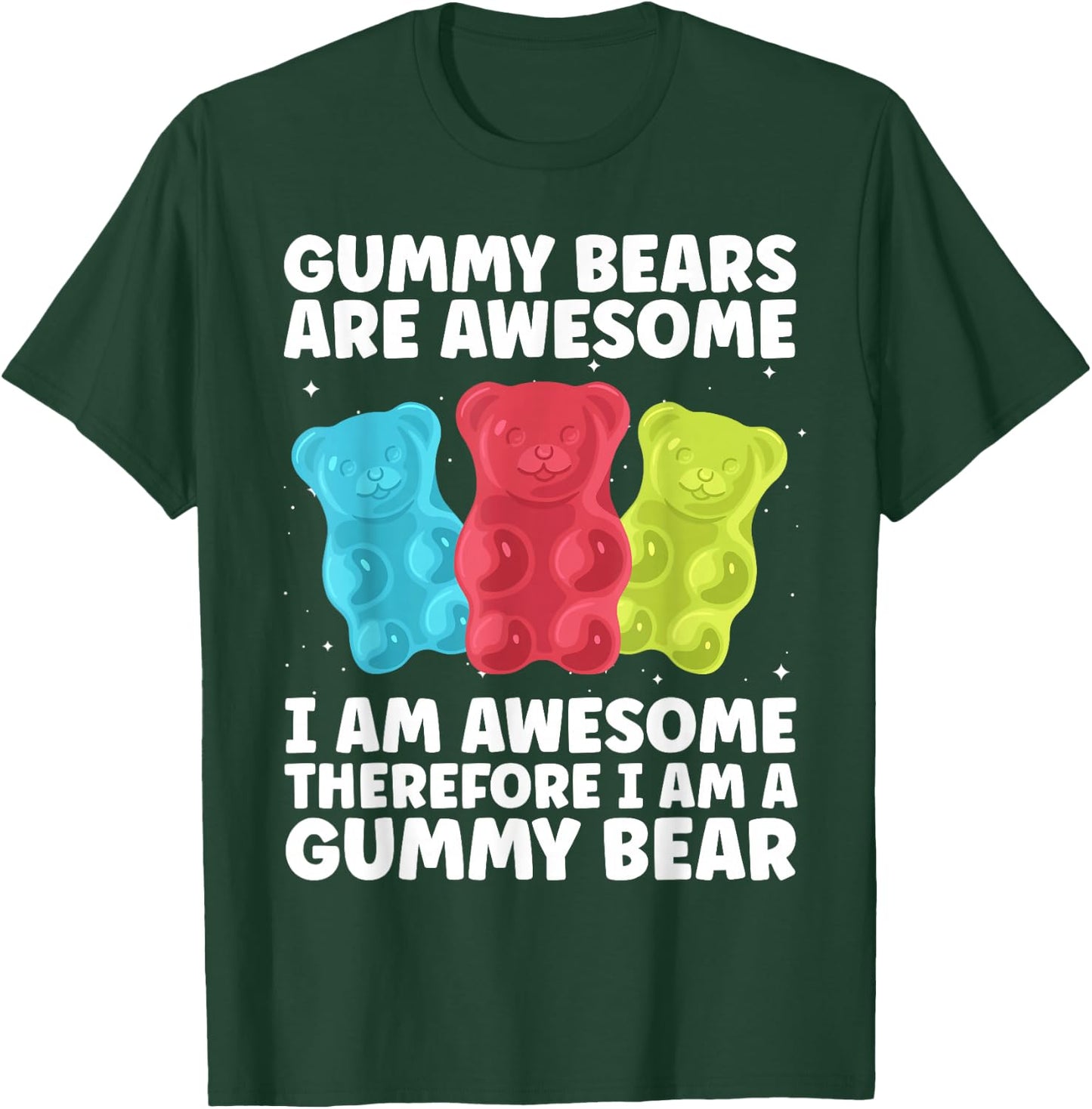 Funny Gummy Bear Art For Kids Girl Women Candy Lover Gummies T-Shirt - T-Shirt | Forest