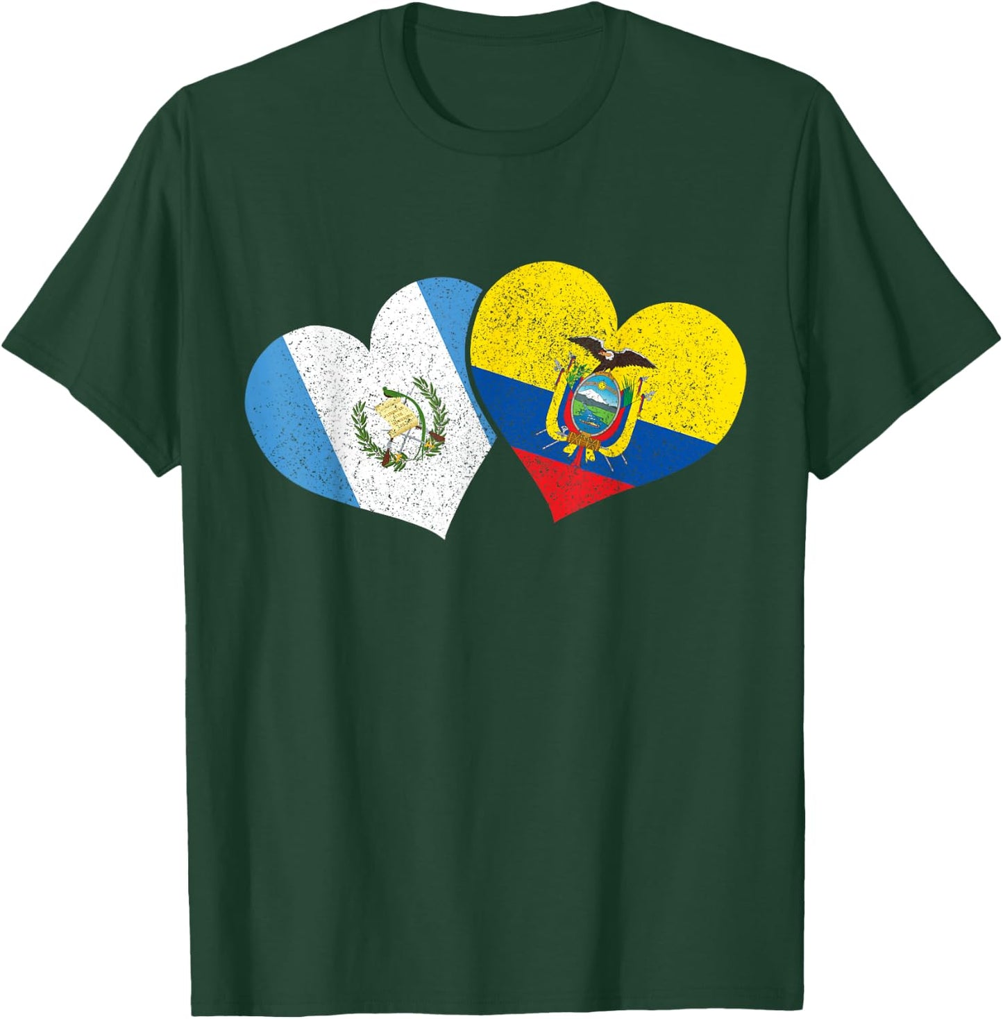 Guatemala Ecuador Ecuadorian Guatemalan Flag T-Shirt - T-Shirt | Forest