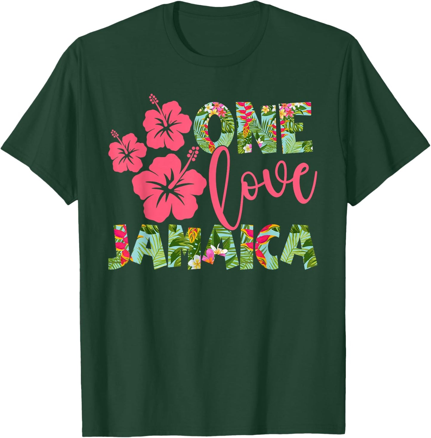 One Love Jamaica 2026 Caribbean Vacation Theme Family Group T-Shirt - T-Shirt | Forest