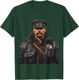 Gay Muscle Daddy Bear Pride Leather Gay Biker T-Shirt - T-Shirt | Forest