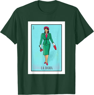 La Lady Lottery Gift La Donna Mexican Card Lottery T-Shirt - T-Shirt | Forest