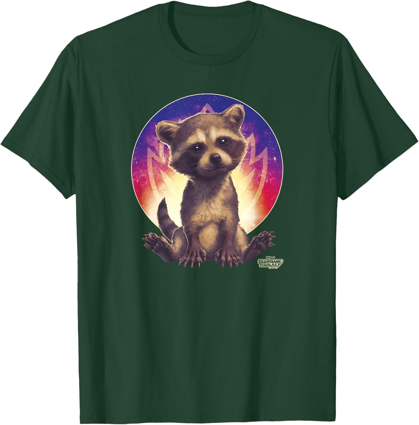 Marvel Guardians of the Galaxy Vol. 3 Baby Rocket Portrait T-Shirt - T-Shirt | Forest