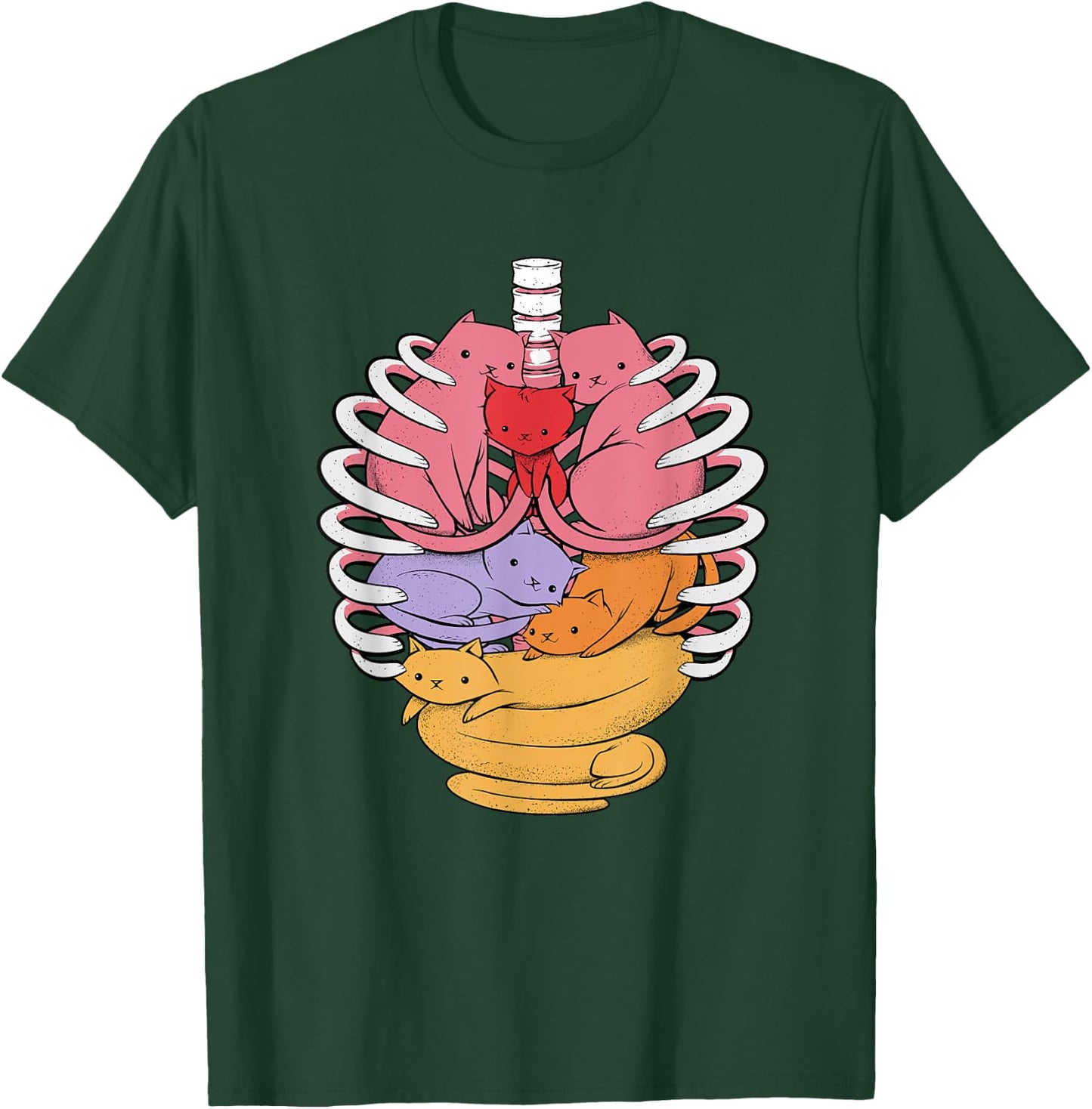 AnatomiCat Human Anatomy X-Ray Cat Lover I Love Cats T-Shirt - T-Shirt | Forest