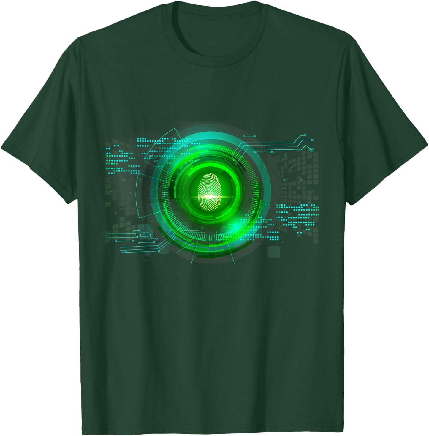 Funny Fingerprint Computer Technology Fingerprint Engineer T-Shirt - T-Shirt | Forest