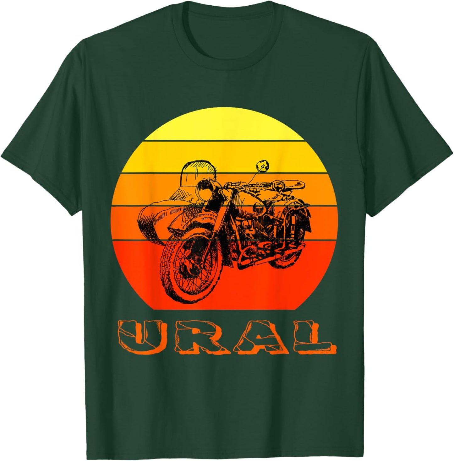 Retro Motorcycle Ural - Vintage Sidecar Motorcycle T-Shirt - T-Shirt | Forest