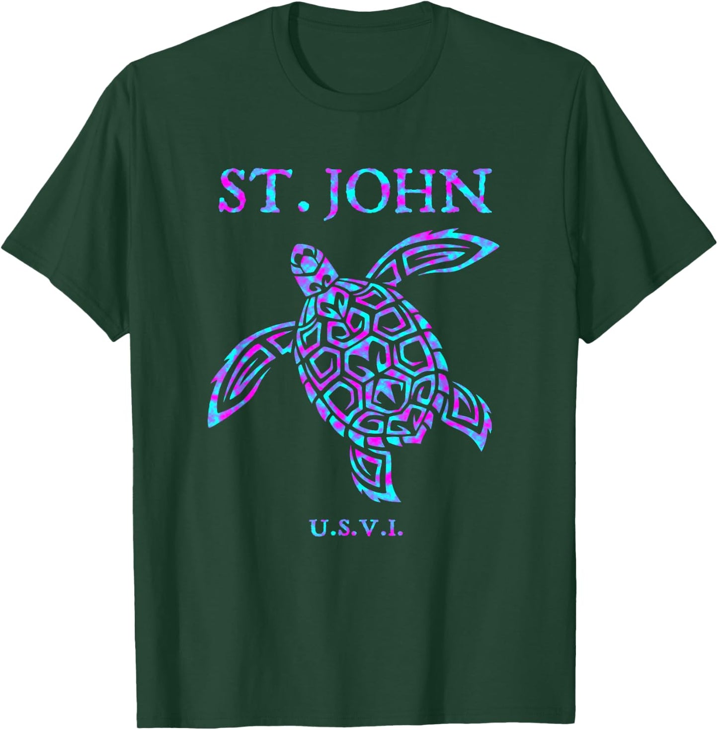 St John USVI Sea Turtle Boys Girls Toddler T-Shirt - T-Shirt | Forest