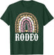 Cowgirl Outfit Women Cowboy Rainbow Leopard Western Rodeo T-Shirt - T-Shirt | Forest