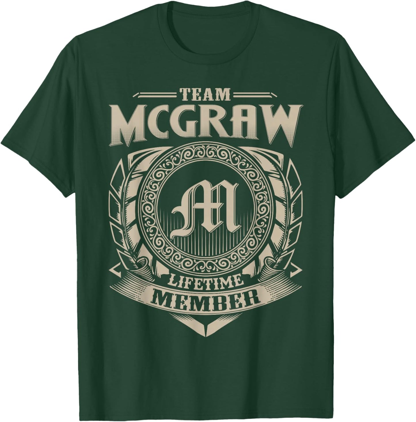 Team McGraw Lifetime Member Surname McGraw Family Vintage T-Shirt - T-Shirt | Forest