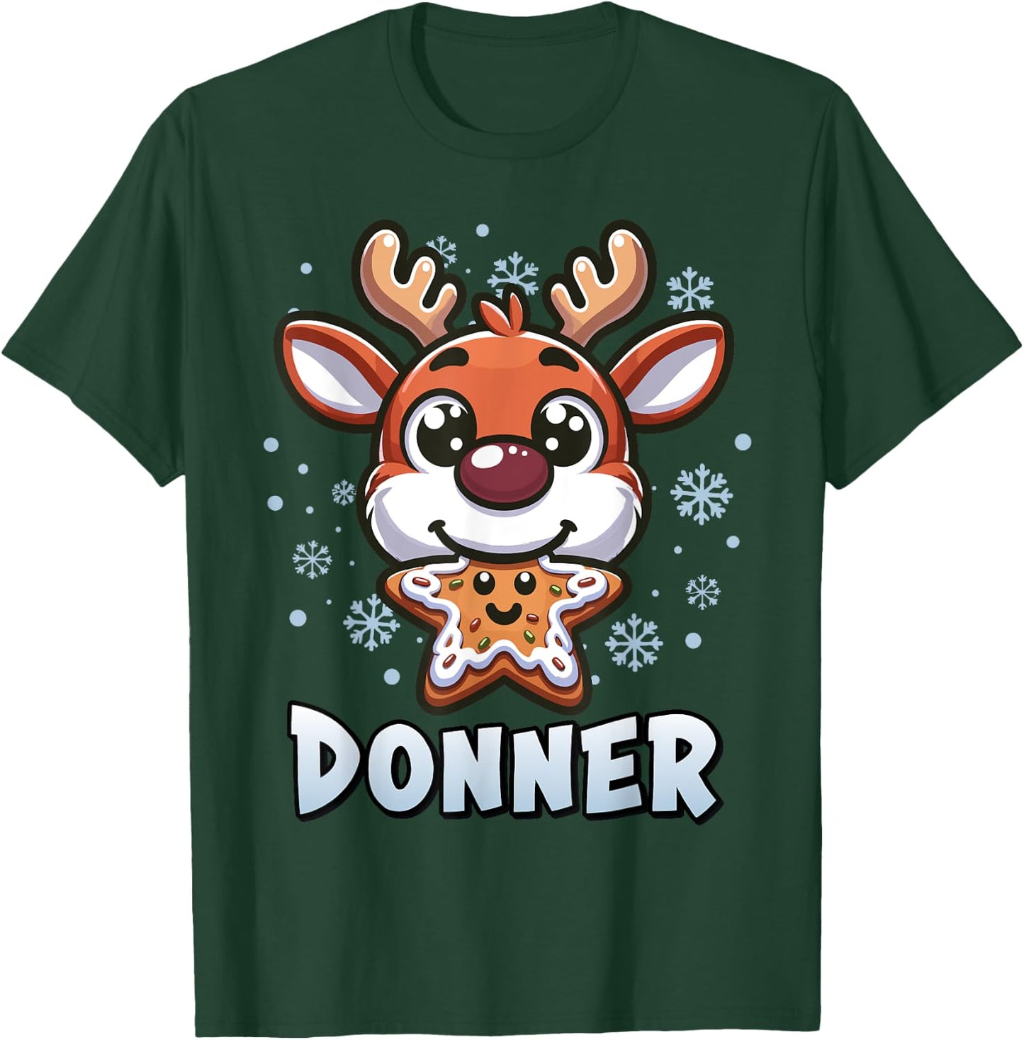 Santa’s Reindeer Donner Xmas Group Costume T-Shirt - T-Shirt | Forest