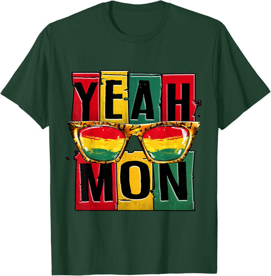 Yeah Mon Funny Jamaican Pride Jamaica Vacation Reggae T-Shirt - T-Shirt | Forest