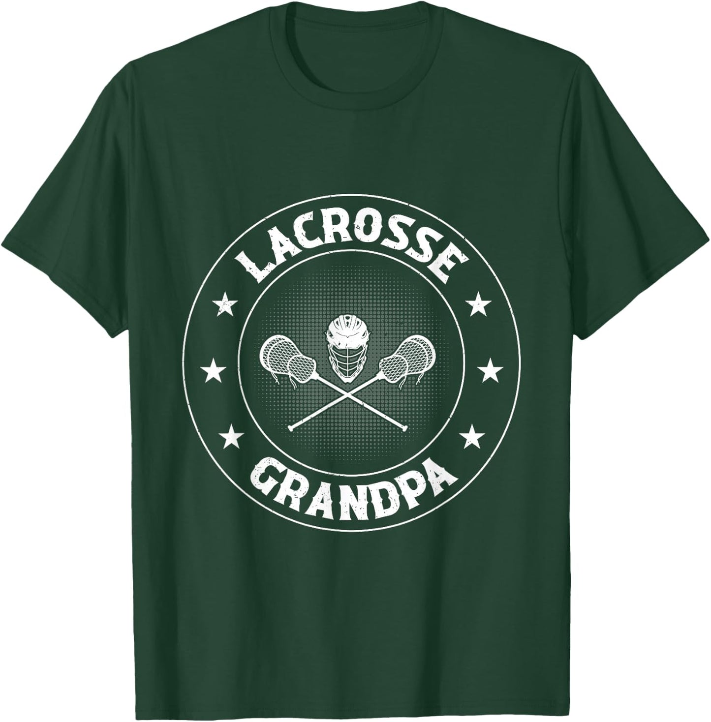 Lacrosse Player Grandpa - Lacrosse Grandpa T-Shirt - T-Shirt | Forest