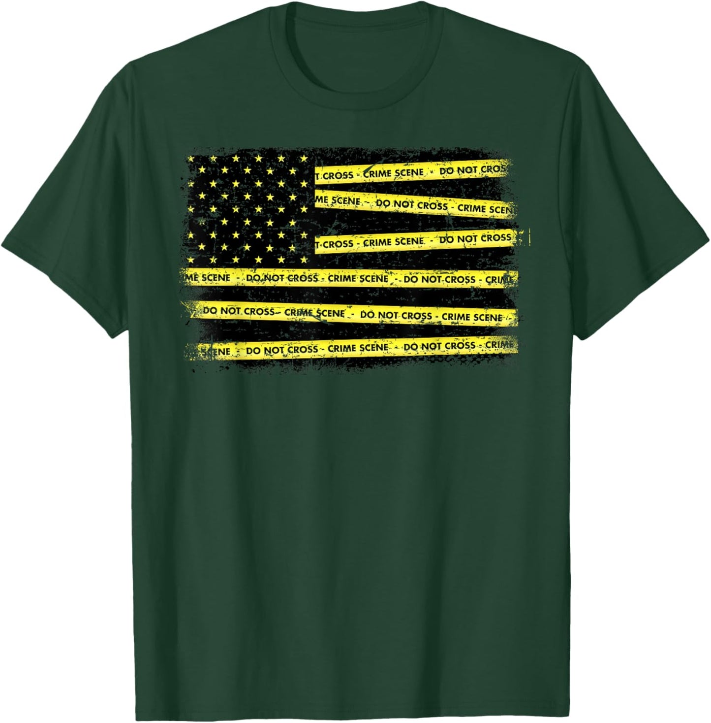Crime Scene Investigation Tape Forensic Science CSI Police T-Shirt - T-Shirt | Forest