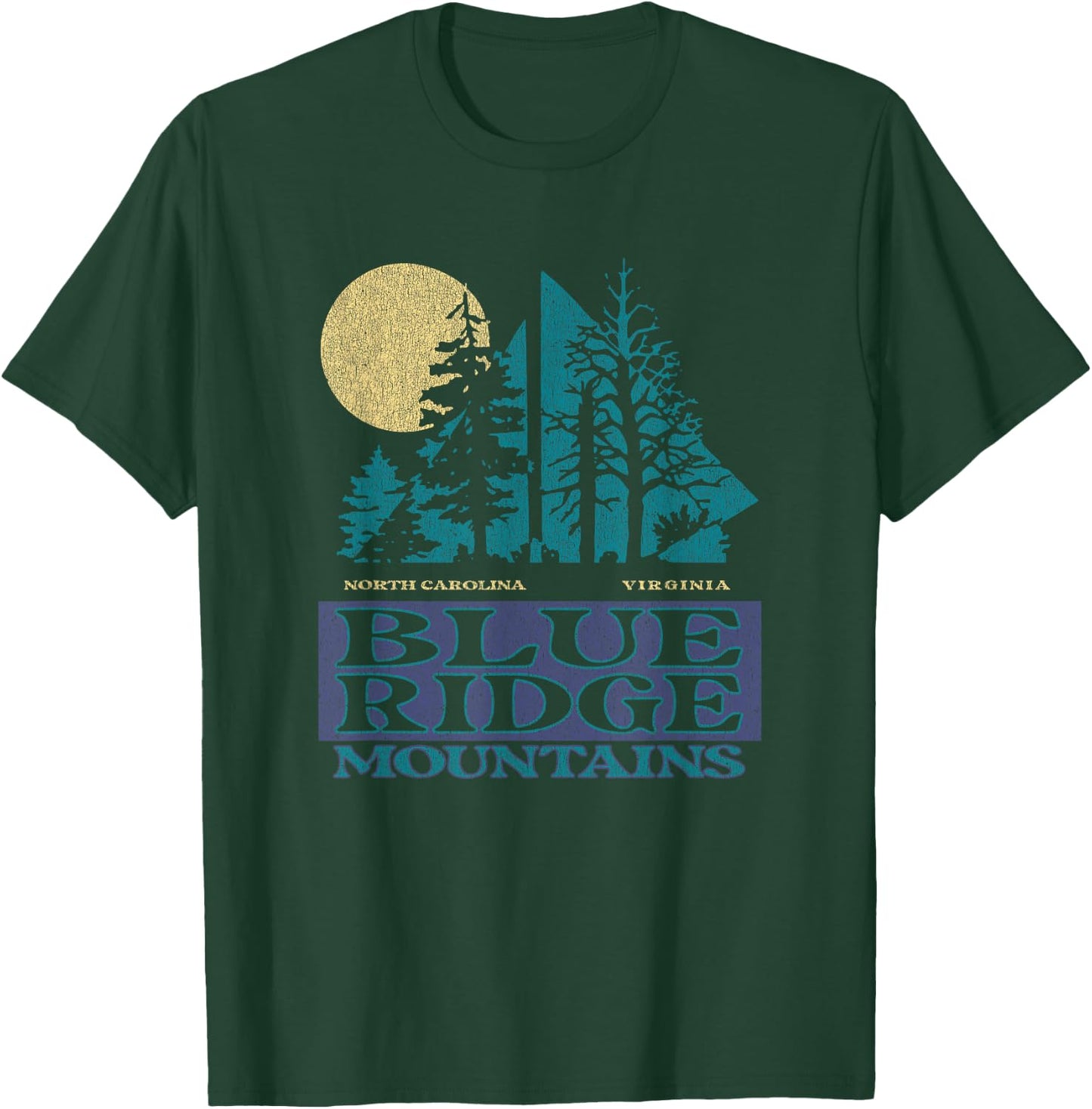 Blue Ridge Mountains National Park Vintage Scenic T-Shirt - T-Shirt | Forest