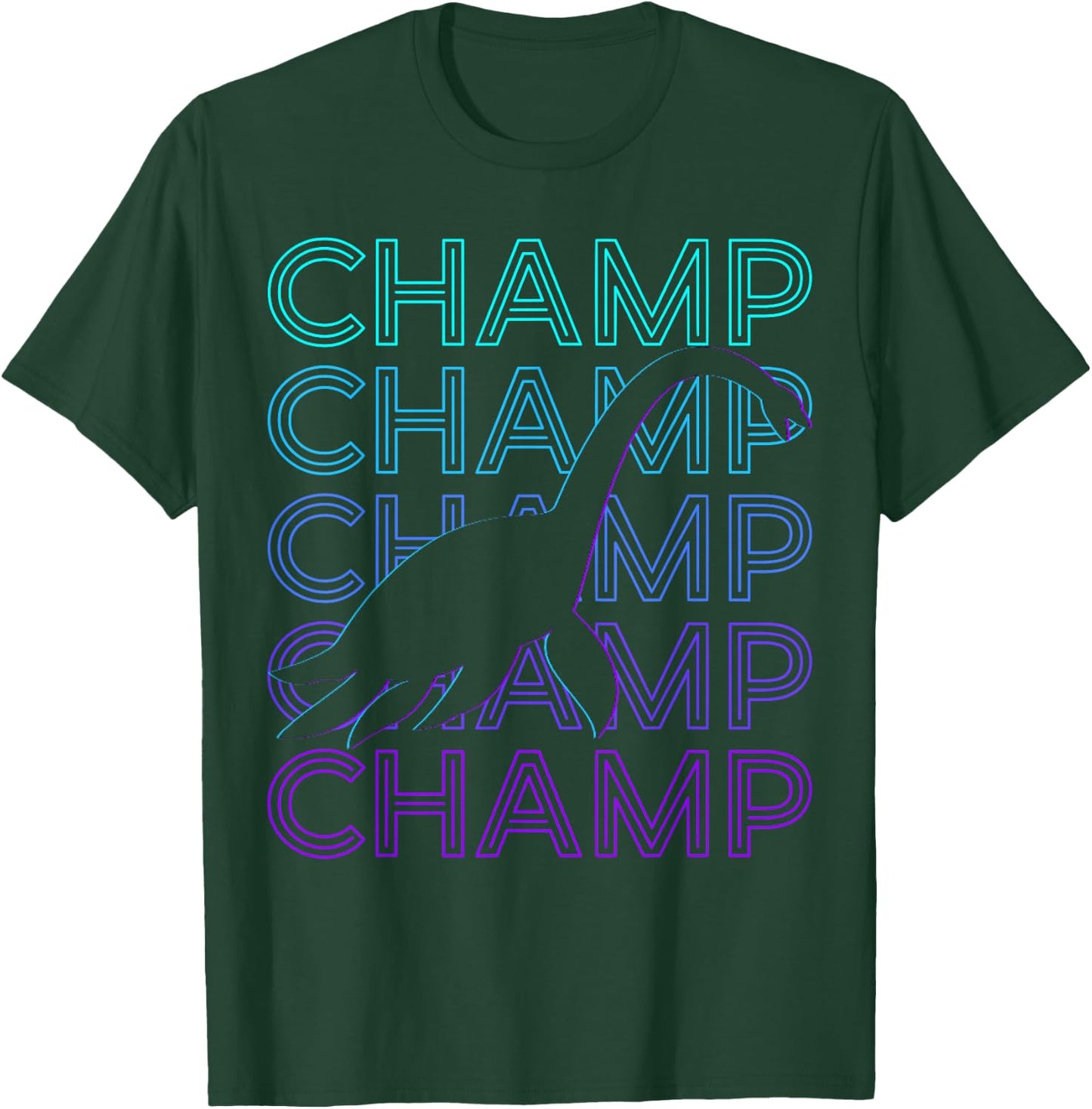 Champ Champy Lake Monster Retro T-Shirt - T-Shirt | Forest