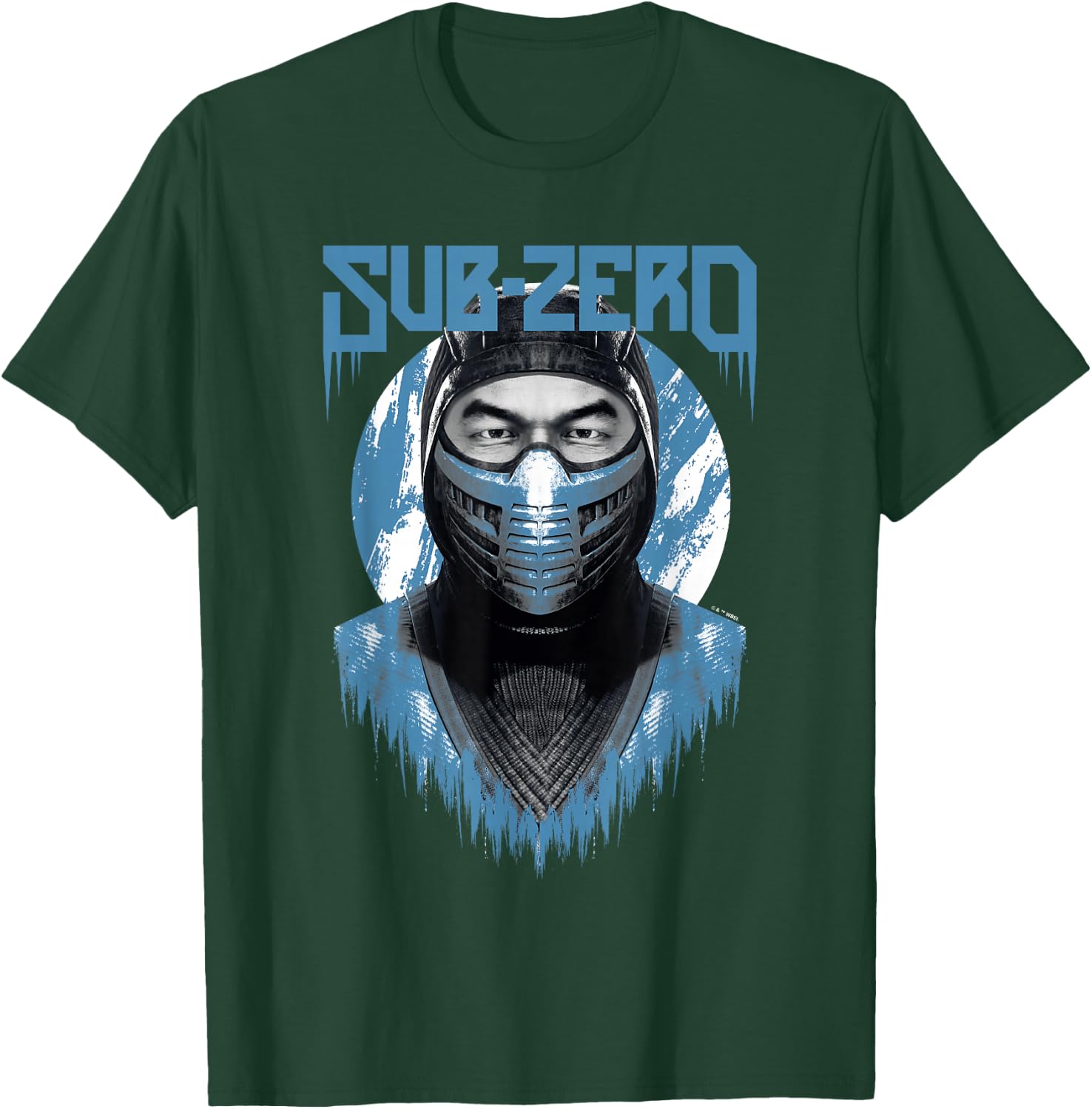 Mortal Kombat Klassic Sub-Zero Big Face Bust Portrait Logo T-Shirt - T-Shirt | Forest