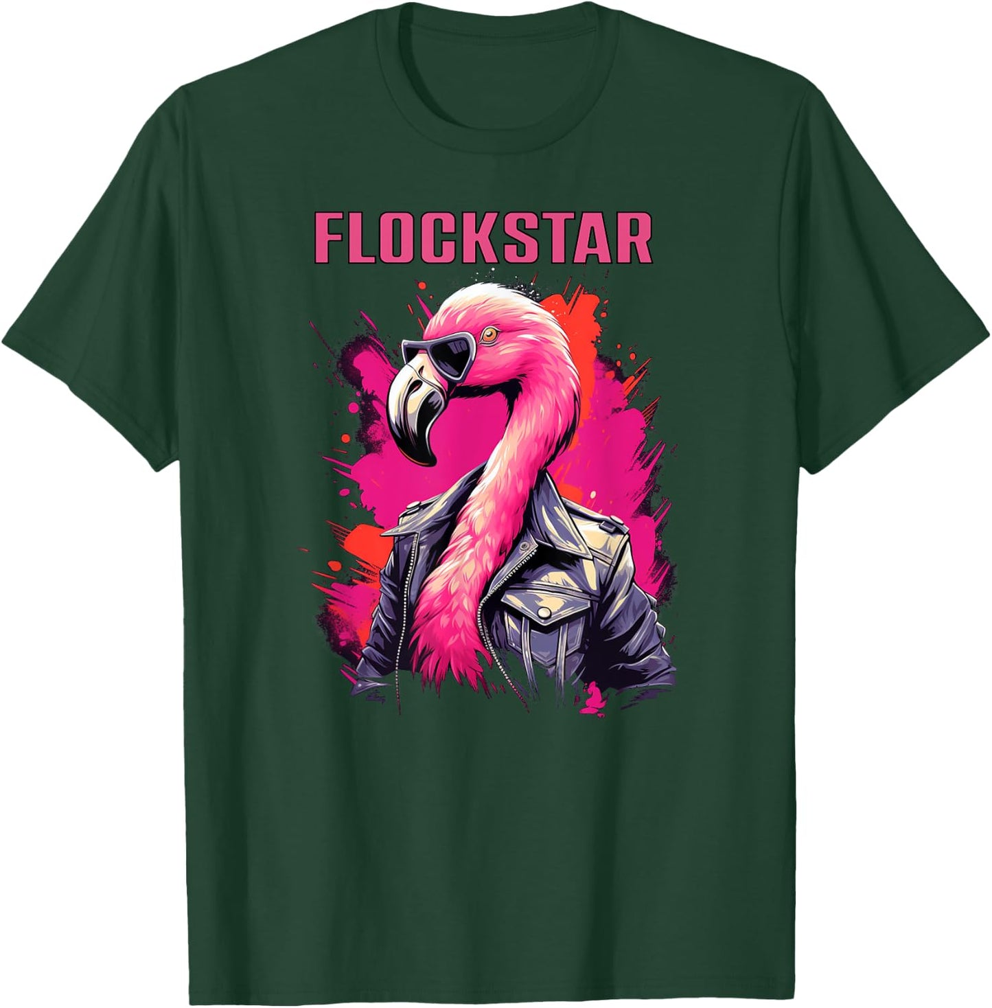Cool Rockstar Flamingo T-Shirt - T-Shirt | Forest