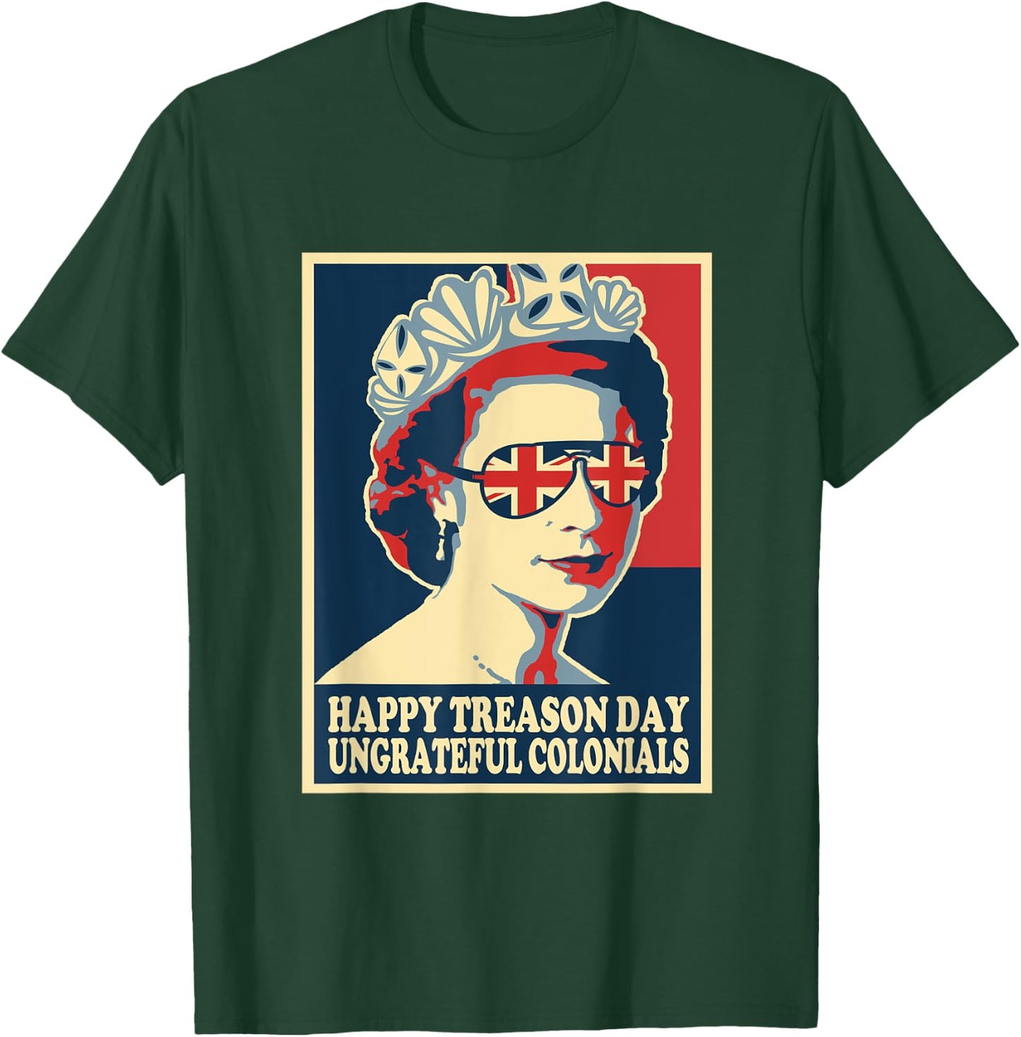 Retro Happy Treason Day 4th Of July British Colonials Flag T-Shirt - T-Shirt | Forest