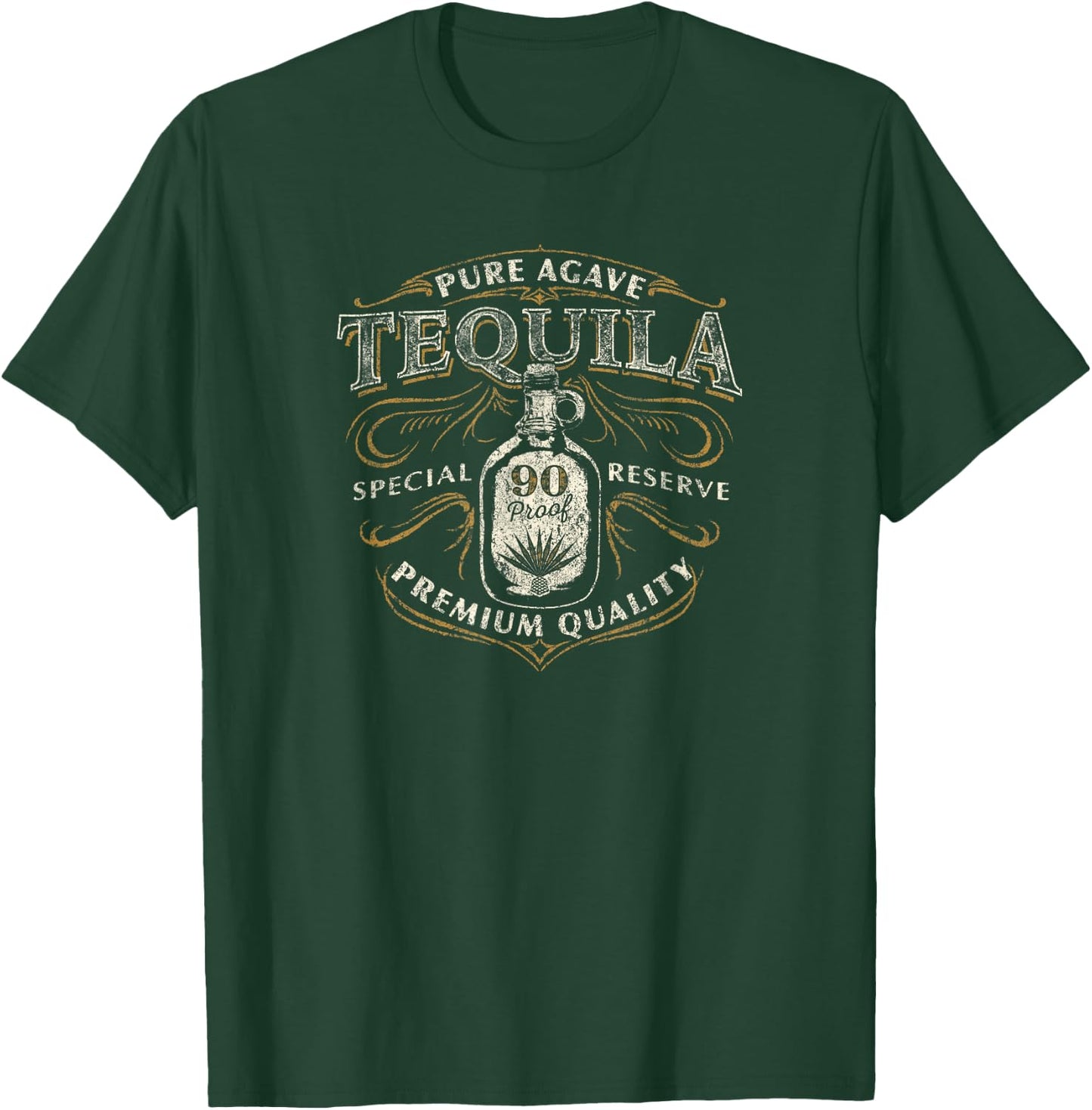 Trendy Classic Centered Pure Agave Tequila T-Shirt - T-Shirt | Forest
