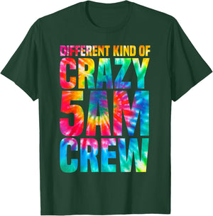 Workout Squad 5 AM Crew Funny Gym Saying Tie Dye T-Shirt - T-Shirt | Forest