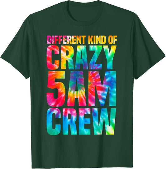 Workout Squad 5 AM Crew Funny Gym Saying Tie Dye T-Shirt - T-Shirt | Forest