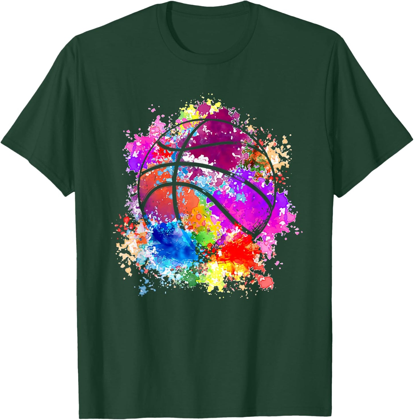 Basketball Teenagers Girls Teens Women Baller Dunking Small T-Shirt - T-Shirt | Forest