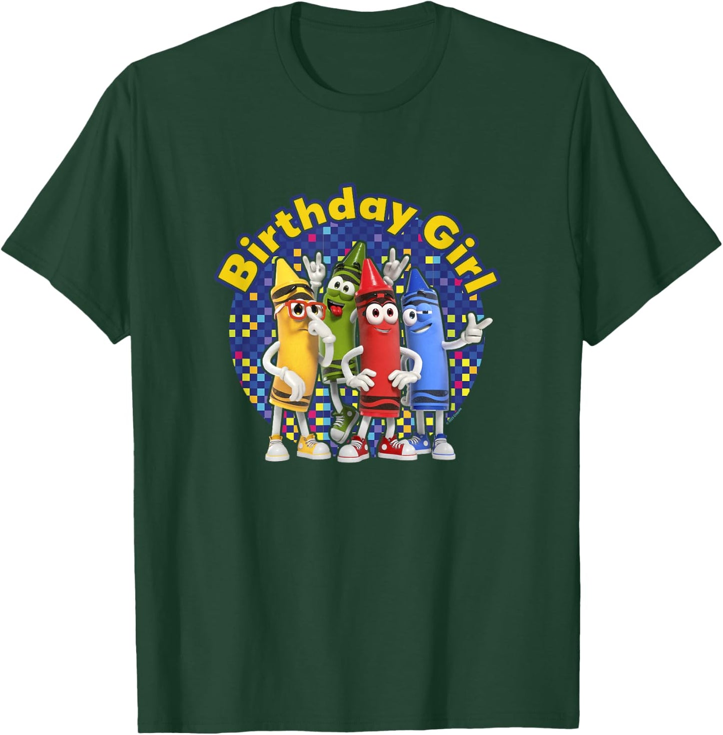 Crayola Birthday Girl Crayon Crew Celebration Retro Logo T-Shirt - T-Shirt | Forest