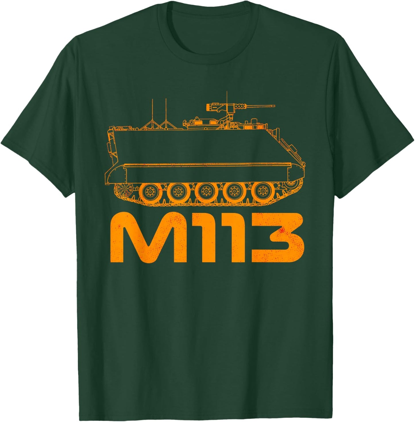 M113 Armored Personnel Carrier USA America American Military T-Shirt - T-Shirt | Forest
