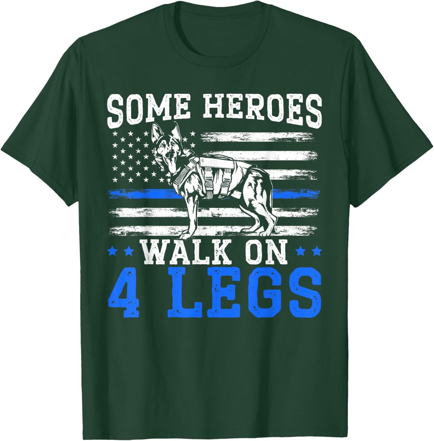 K9 Handler Police Dog Law Enforcement Police K9 Unit T-Shirt - T-Shirt | Forest
