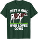 Cool Cow Design Girls Cow Lover Farmer Farm Animal T-Shirt - T-Shirt | Forest