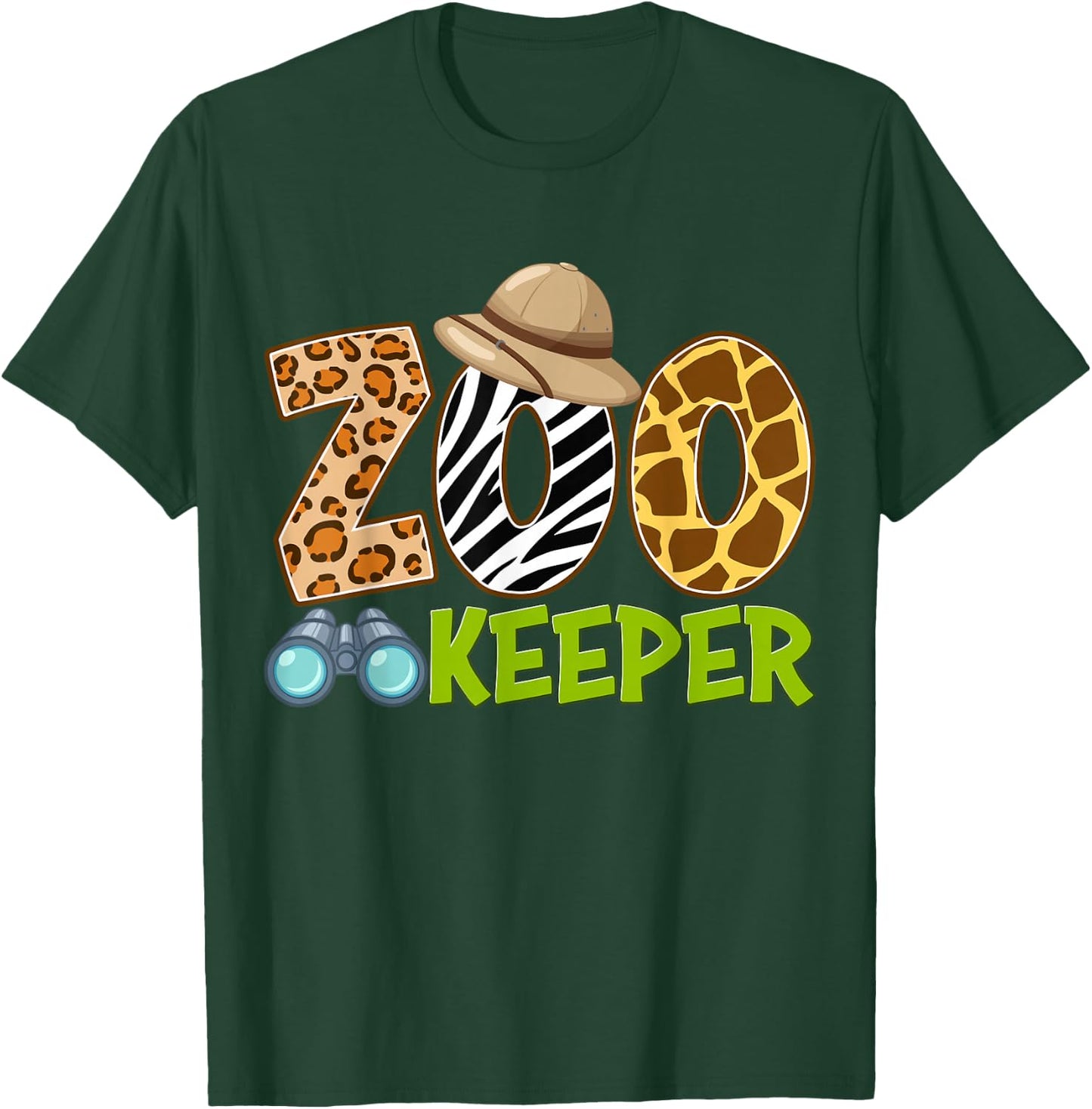 Zookeeper Costume Safari Trip African Savanna Animals Theme T-Shirt - T-Shirt | Forest