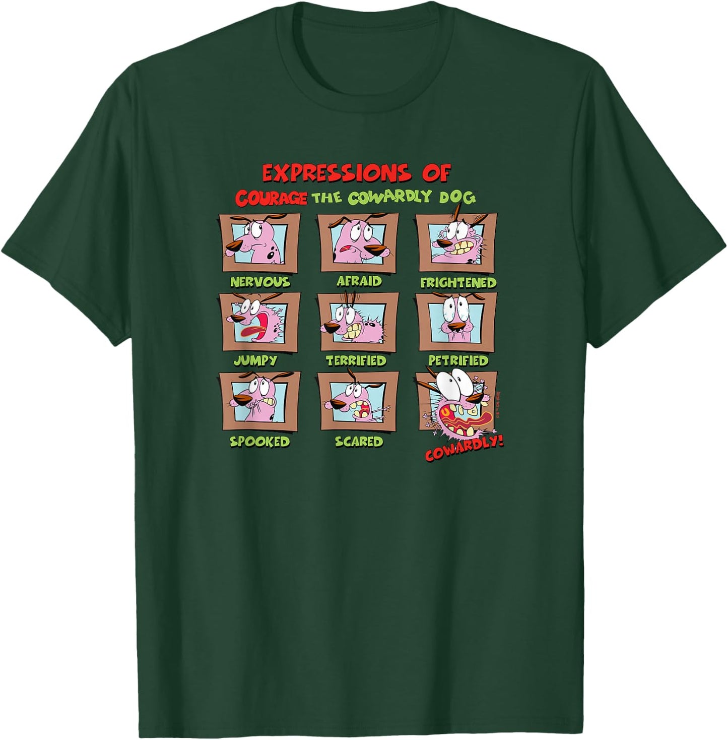 Courage The Cowardly Dog Courage Expressions Box Up T-Shirt - T-Shirt | Forest