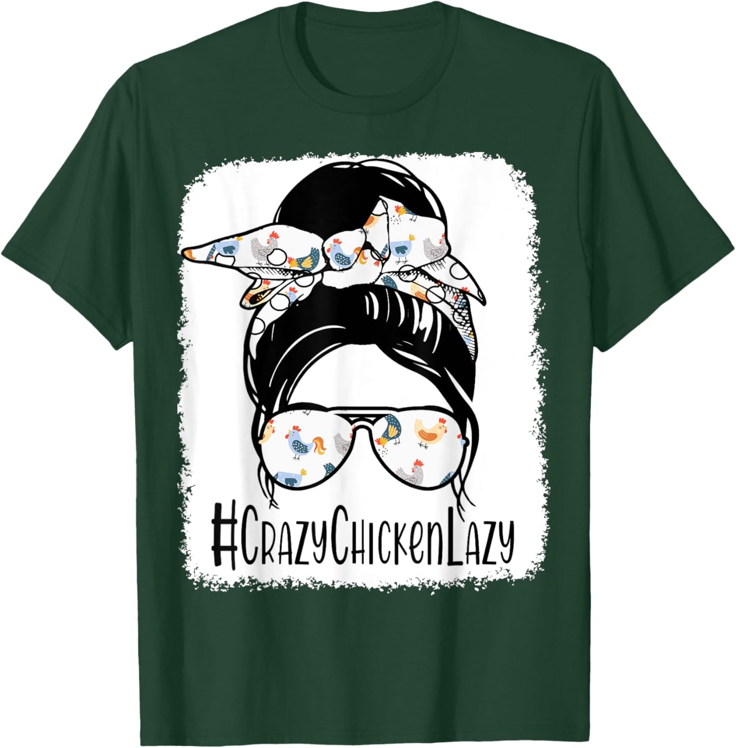 Crazy Chicken Lady Shirt Women Mama Hen Mothers Day Farm Mom T-Shirt - T-Shirt | Forest