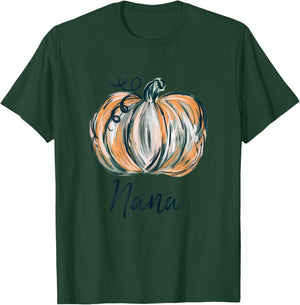 Nana Watercolor Pumpkin Fall Thanksgiving Halloween 2022 T-Shirt - T-Shirt | Forest
