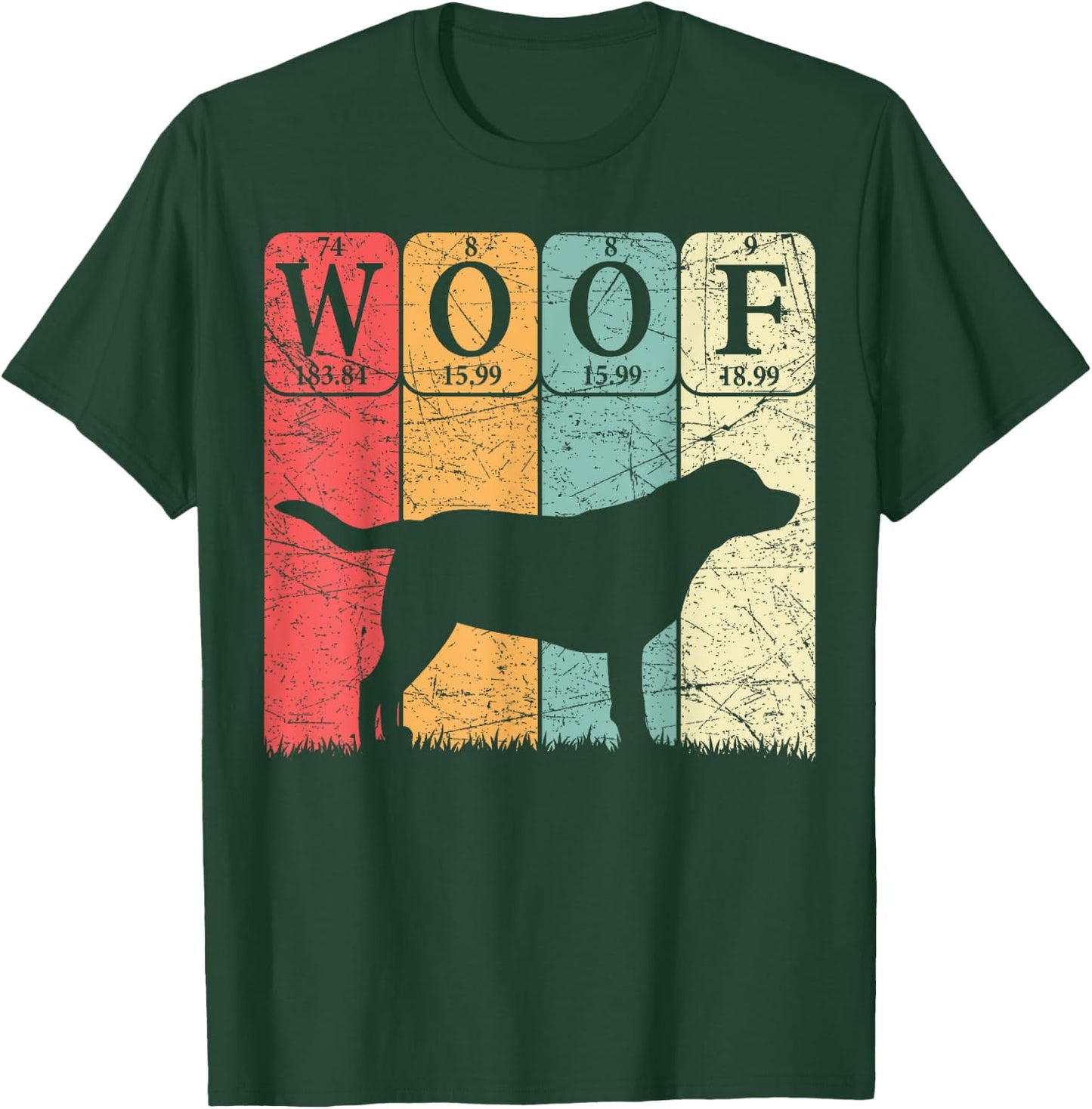 Labrador Retriever Dog Periodic Table Elements Dog Lover T-Shirt - T-Shirt | Forest