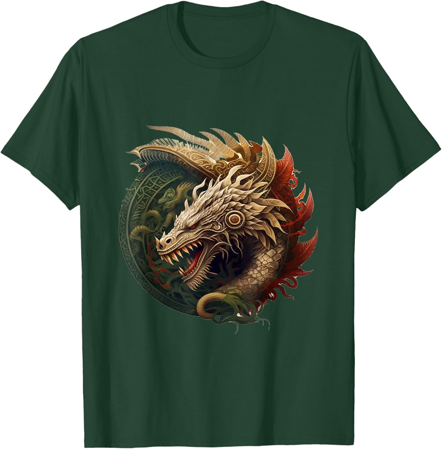 Aztec Quetzalcoatl Mexican Mythology Ouroboros Aztec God T-Shirt - T-Shirt | Forest
