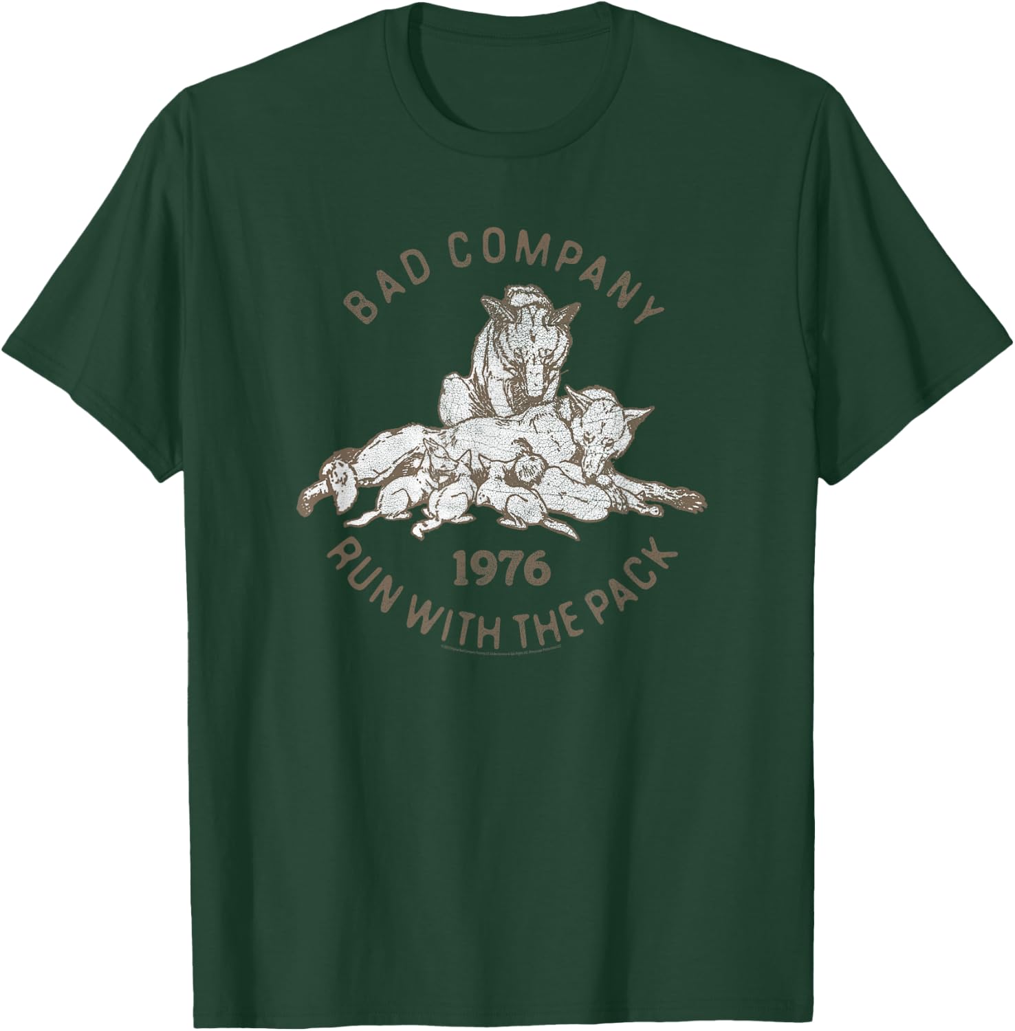 Bad Company Run With the Pack 1976 T-Shirt - T-Shirt | Forest