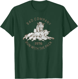 Bad Company Run With the Pack 1976 T-Shirt - T-Shirt | Forest