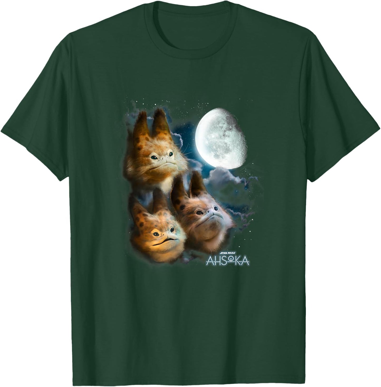 Star Wars: Ahsoka Loth-Cat Cloudy Galactic Trio Portrait T-Shirt - T-Shirt | Forest
