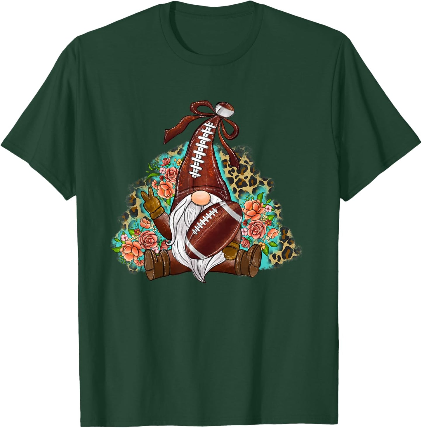 sunday Game Football gnome player sports football watching T-Shirt - T-Shirt | Forest
