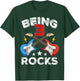 Being 3 Rocks Guitar Three Year Old Cool 3rd Birthday Kids T-Shirt - T-Shirt | Forest