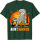 Auntsaurus Dinosaur Skeleton Halloween Aunt Saurus T-Shirt - T-Shirt | Forest