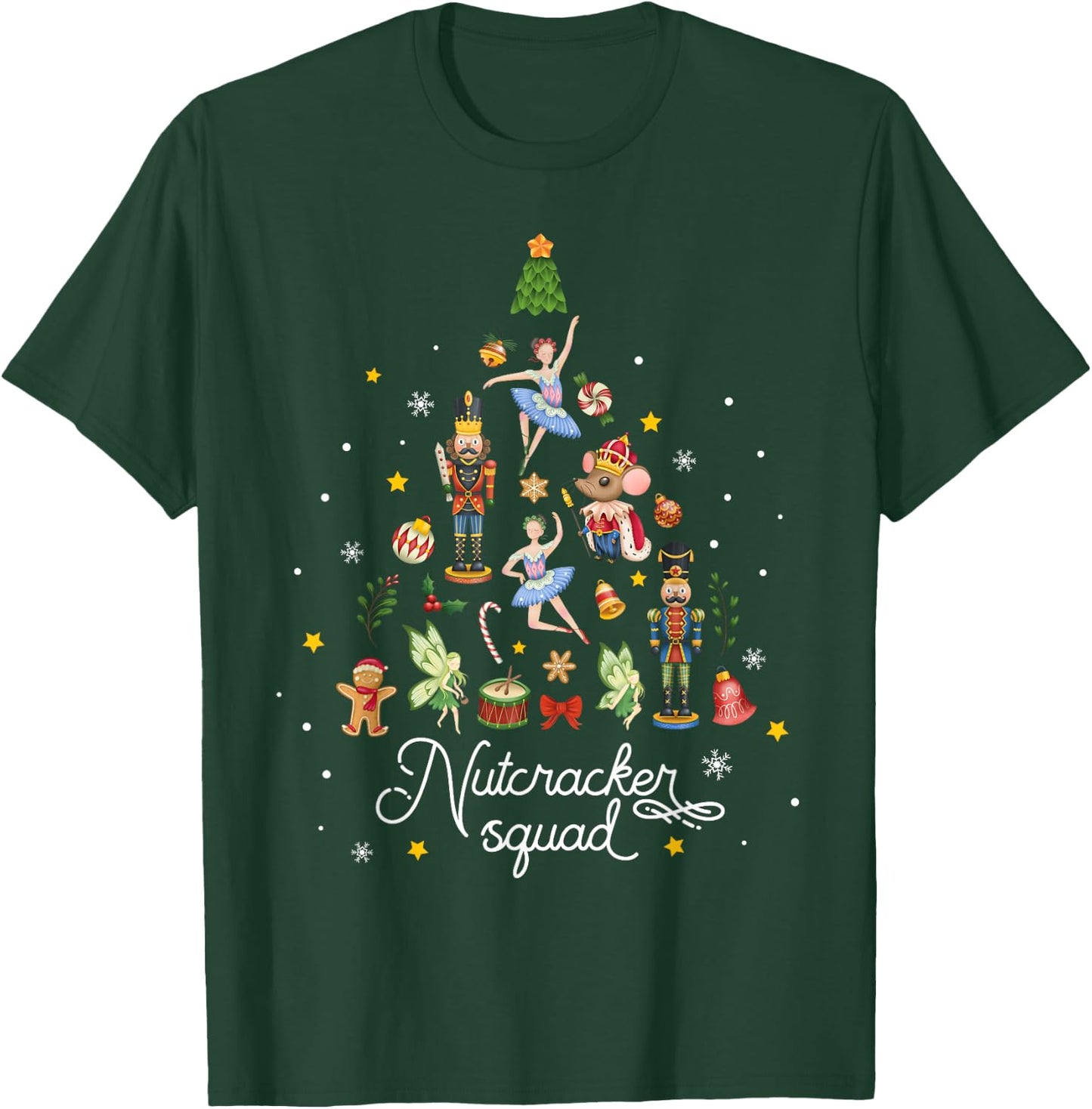 Christmas Nutcracker Squad Ballet Dance Women Kids Girls T-Shirt - T-Shirt | Forest