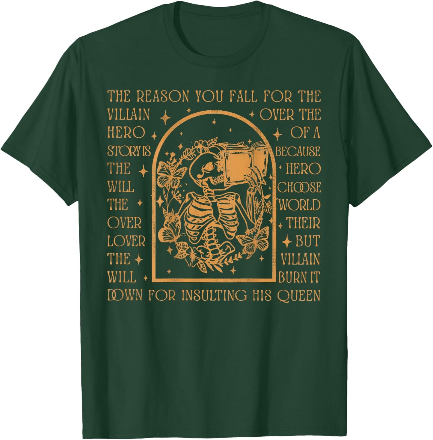 Villain Dark Romance Book, Bookish , Book Lover (Back) T-Shirt - T-Shirt | Forest